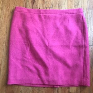 J Crew mercantile pencil skirt in pink wool , NWT
